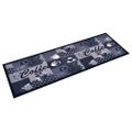 vidaXL Kuchynský koberec prateľný modrý dizajn s kávou 60x180 cm
