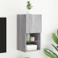 vidaXL TV skrinka s LED svetlami sivá sonoma 30,5x30x60 cm
