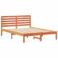 vidaXL Rám postele Včelí hnedý 135 x 190 cm Masívne borovicové drevo