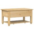 vidaXL Konferenčný stolík zásuvkový Corona 85x50x45cm borovicový masív