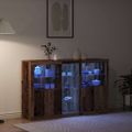 vidaXL LED komoda Staré drevo 162 x 37 x 100 cm Kompozitné drevo