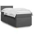 vidaXL Posteľný rám boxsping s matracom tmavosivý 80x200 cm látka