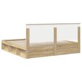 vidaXL Rám postele Sonoma 200 x 200 cm Masívne borovicové drevo