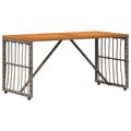 vidaXL Vonkajší stôl Biely 80 x 40 x 40 cm Oceľ a poly ratan