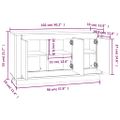 vidaXL Komoda lesklá biela 102x35x55 cm spracované drevo