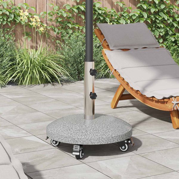 vidaXL Granito výplň slnečníka s kolieskami pre tyče 4-5 cm 27.2 kg