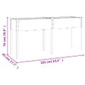 vidaXL Kvetináč s vložkou hnedý 161x45x76 cm jedľový masív