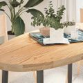 vidaXL Stolová doska 120x60x4 cm dubový masív oválny