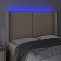 VidaXL Čelo postele kapučínové 147x16x118/128 cm umelá koža