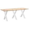 vidaXL Nohy k jedálenskému stolu v tvare X, 3 ks, biele, 70 x (72-73) cm, oceľové