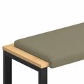 vidaXL Vankúš na lavičku Textúrovaná zamat Khaki Hĺbka 35 cm