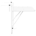 vidaXL Závesný balkónový stôl Biela 60 x 39 x 65 cm Oceľ