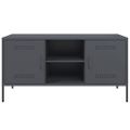 vidaXL TV skrinka antracitová 100,5x39x50,5 cm oceľ