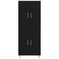 vidaXL Highboard Čierny dub 69,5 x 34 x 180 cm Kompozitné drevo