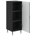 vidaXL Servírovacia skriňa Čierna 33 x 34,5 x 89,5 cm Kompozitné drevo