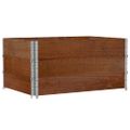 vidaXL Paletové ohrádky 3 ks hnedé 120x80 cm borovicový masív