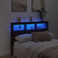 vidaXL Skrinka na čelo postele s LED hnedý dub 140x17x102 cm