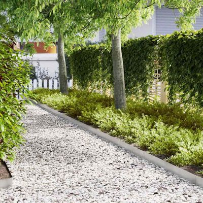 vidaXL Obrubník trávnika 20 ks 100 x 0,05 x 15 cm Nerezová oceľ