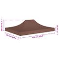 vidaXL Strecha na párty stan 4,5x3 m, hnedá 270 g/m²