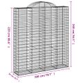 vidaXL Oblúkový gabionový kôš 3 ks 200x50x220/240cm pozinkované železo