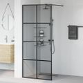 vidaXL Stena walk-in sprchy Čierna 90 x 195 cm tvrdené sklo