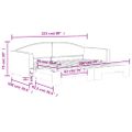 vidaXL Denná posteľ s rozkladacou posteľou krémová 90x200 cm látka