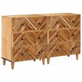 vidaXL Úložné skrine 2 ks 60 x 33,5 x 75 cm Masívne mango drevo Hnedá
