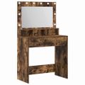 vidaXL Toaletný stolík Dymová dub 75,5 x 41 x 135 cm Kompozitné drevo