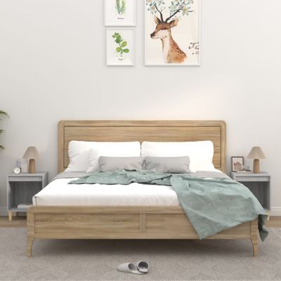 vidaXL Nočné stolíky 2 ks sivý dub sonoma 40x35x50 cm