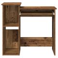 vidaXL Stôl s policami Old Wood 84x40x78 cm Engineered Wood