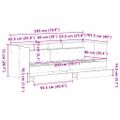 vidaXL Ležadlo so zásuvkou Remeselný dub 90 x 200 cm Kompozitné drevo