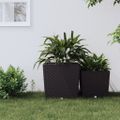 vidaXL Kvetináč s vyberateľnou vložkou hnedý 37 / 64 l PP ratan