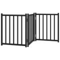 vidaXL Brána pre psa skladacia 3 panely 150 cm masívne jedľové drevo