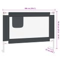 vidaXL Zábrana na detskú posteľ tmavosivá 100x25 cm látka