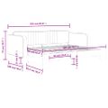 vidaXL Denná posteľ s rozkladacou posteľou ružová 90x200 cm zamat