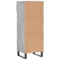 vidaXL Botník betónovo sivý 40x36x105 cm spracované drevo