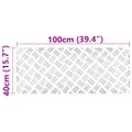 vidaXL Schodový rošt 4 ks 100 x 40 cm Strieborná Hliník Obdĺžnikový
