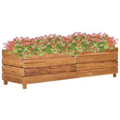 vidaXL Vyvýšený záhon 150x40x38 cm, recyklované tíkové drevo a oceľ