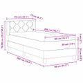 vidaXL Posteľ s pružinovým rámom Sivohnedá 200 x 80 cm látka