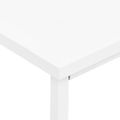vidaXL Industriálny stôl so zásuvkami biely 105x52x75 cm oceľ