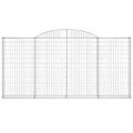 vidaXL Oblúkové gabionové koše 13 ks 300x30x140/160 cm pozink. železo
