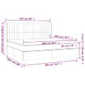 vidaXL Boxspring posteľ s matracom modrá 200x200 cm látka