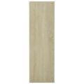 vidaXL Knižnica, biela a dub sonoma 98x29x97,5 cm, spracované drevo