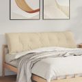 vidaXL Poduška na chrbát Krémová 180 x 19 x 50 cm látka