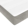 vidaXL Matrac s taštičkovými pružinami stredná tvrdosť bledosivý 160x220x20 cm zamat