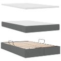 vidaXL Postel s úložným prostorem a matrací Tmavo šedá 120 x 200 cm