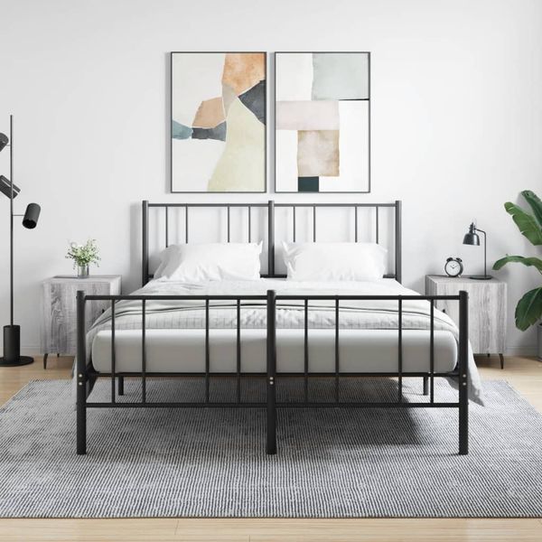 vidaXL Nočné stolíky 2 ks sivý dub sonoma 40x40x50 cm kompozitné drevo