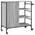 vidaXL Kuchynský vozík sivý sonoma 87,5x38,5x84,5 cm kompozitné drevo
