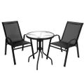 Balkónový set stôl + 2 stoličky čierny Gardlov 27568 Balkonový set stůl + 2 židle černý Gardlov 27568