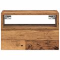 vidaXL Nástenný nočný stolík staré drevo 45x26x28,5 cm